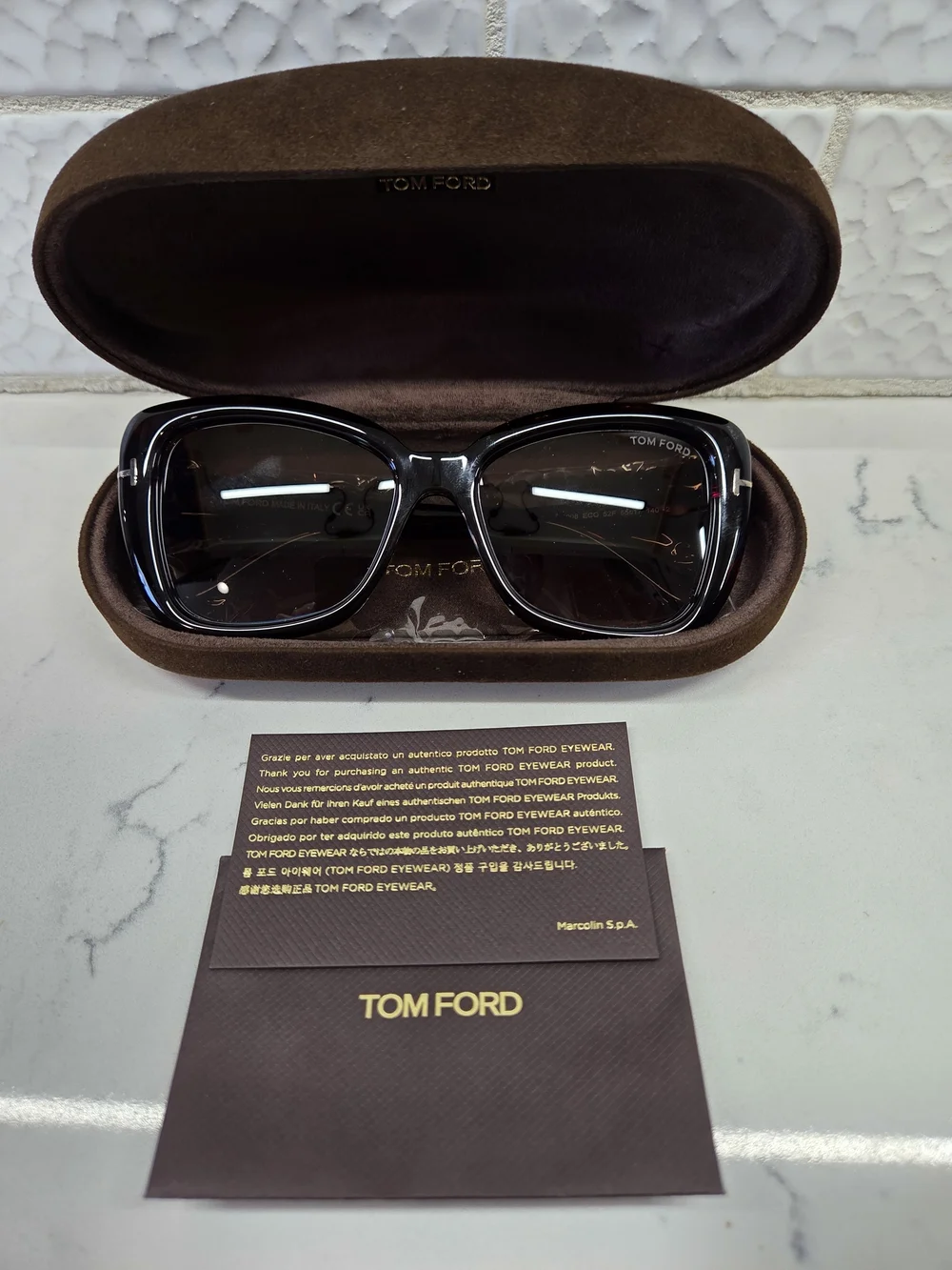 NWT Tom Ford Maeve Sunglasses FT1008/S 52F Havana Full Set
